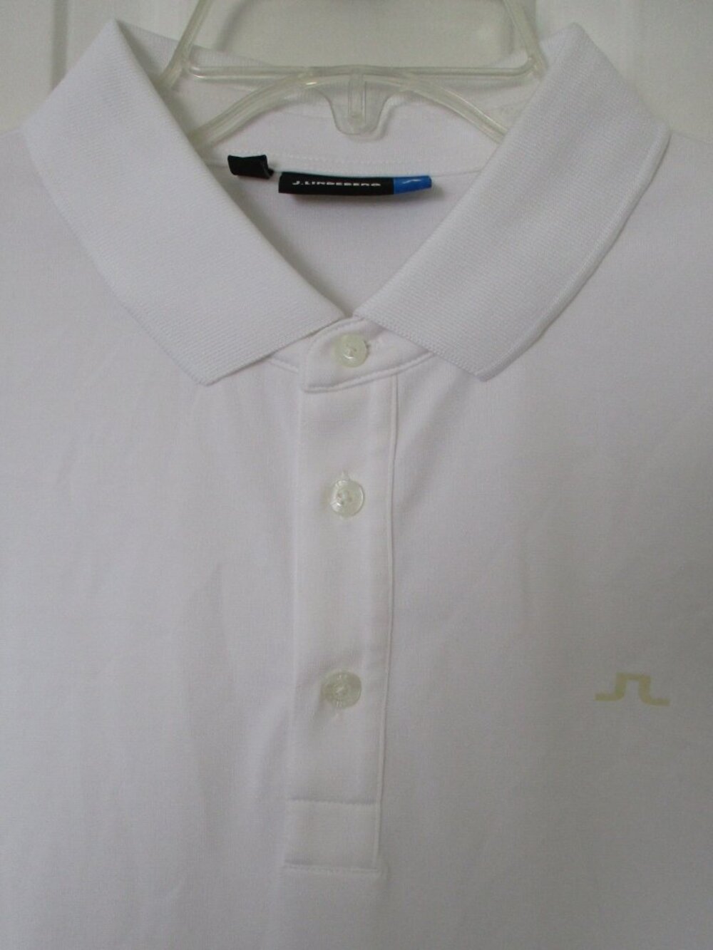 J. Lindeberg Mens S/S Ventilated White Golf Polo Shirt NWOT - Size Small
